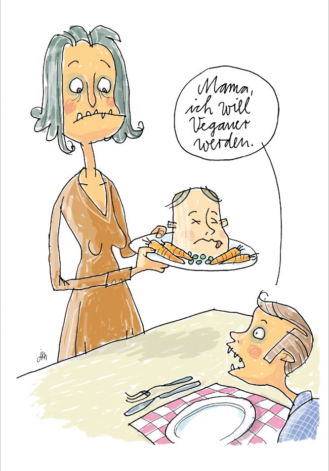 claas_janssen_tommy_mayer_cartoon_vegan_veganer_fleisch_kopf_essen.jpg