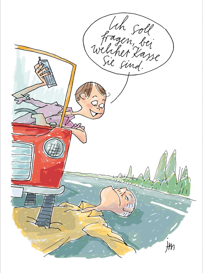 claas_janssen_tommy_mayer_cartoon_krankenkasse_auto_ueberfahren_unfall_handy.jpg