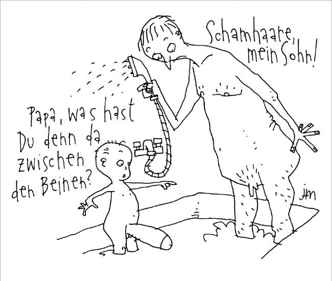 claas_janssen_tommy_mayer_cartoon_schamhaare_duschen_papa_badewanne.jpg