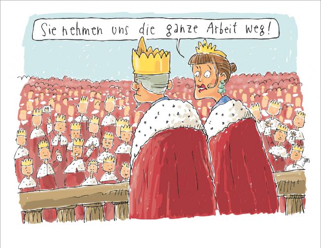 claas_janssen_tommy_mayer_cartoon_balkon_koenig_koenigspaar_arbeit_parade.jpg